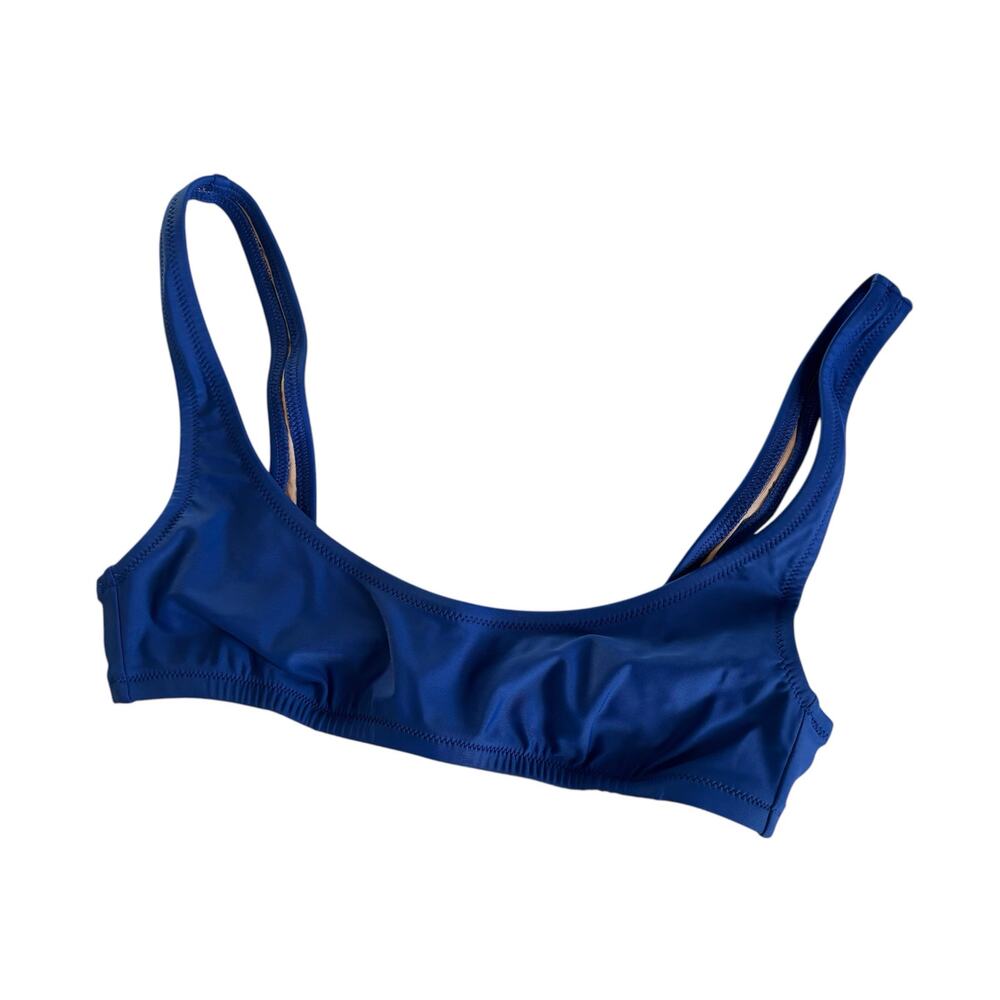 J.Crew Heritage Royal Blue Scoopneck Bikini Top Women's Swimwear Size XS NWT